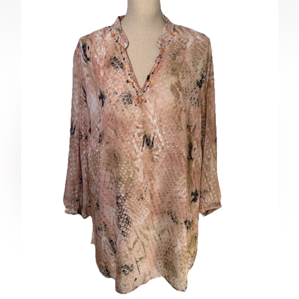 Women’s pink & white striped classic top plus size 22 by Alfred Dunner everday